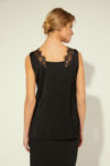 Picture of New top in viscose with lace BLACK
