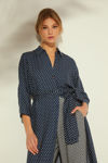 Picture of Shitt dress in printed viscose BLUE