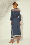 Picture of Shitt dress in printed viscose BLUE