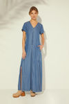 Picture of Maxi dress in washed denim INDIGO