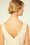 Picture of ace dress with tongues at hem BEIGE