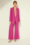 Picture of New straight-line linen jacket with a buttonless low tuxedo lapel and welt pockets. Style your look by pairing this jacket with the collection's trousers. MAUVE