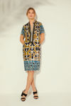 Picture of Viscose dress in a lovely geometric print MINT