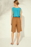 Picture of V-neck viscose top TURQUOISE