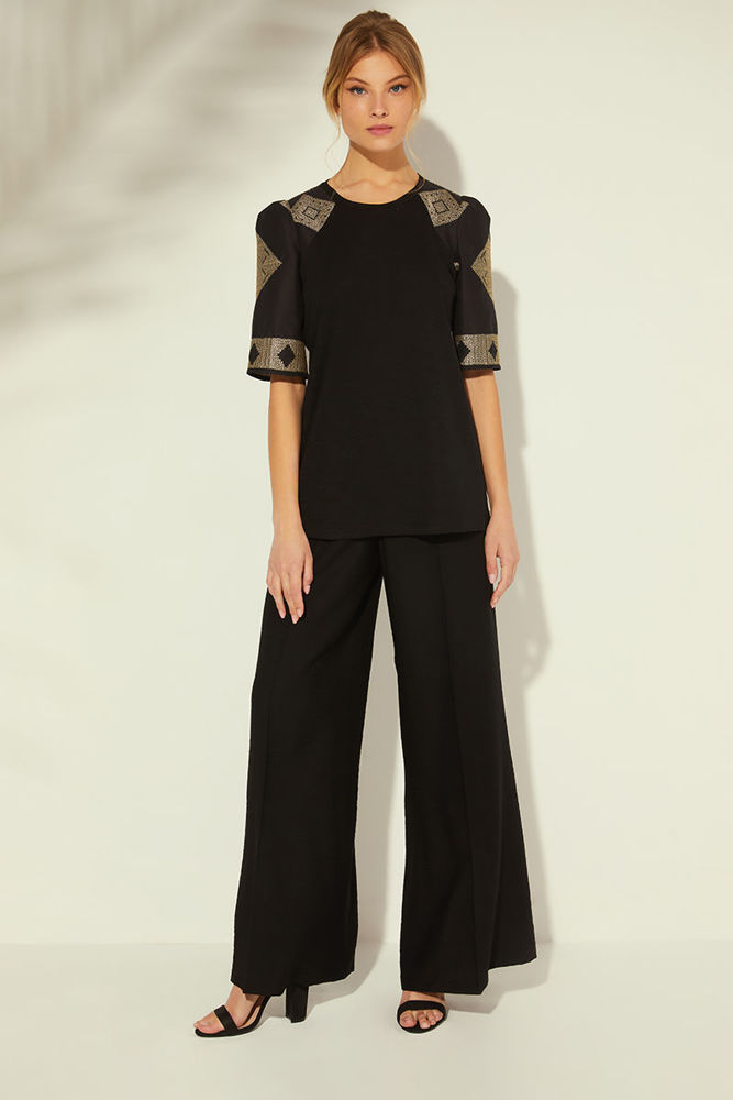 Picture of Blouse in flame cotton BLACK