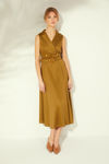 Picture of Feminine cross dress with lapel collar OLIVE