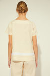 Picture of Linen cool straight-line blouse VANILIA