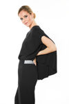 Picture of Crepe pants in a straight line BLACK