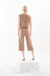 Picture of Cropped silk top with short japone sleeves BRONZE