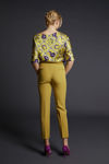 Picture of Printed satin blouse with japone sleeves YELLOW