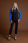 Picture of Double-breasted waistcoat with lapel BLACK