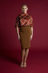 Picture of Skirt with basque and side slits TABAC