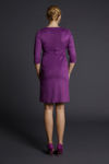 Picture of Straight dress in elastic suede MAUVE