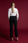 Picture of Straight-leg trousers in crepe stretch BLACK