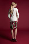 Picture of Printed pencil skirt BORDEAUX