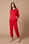 Picture of Tracksuit top with hood and outer pocket RED