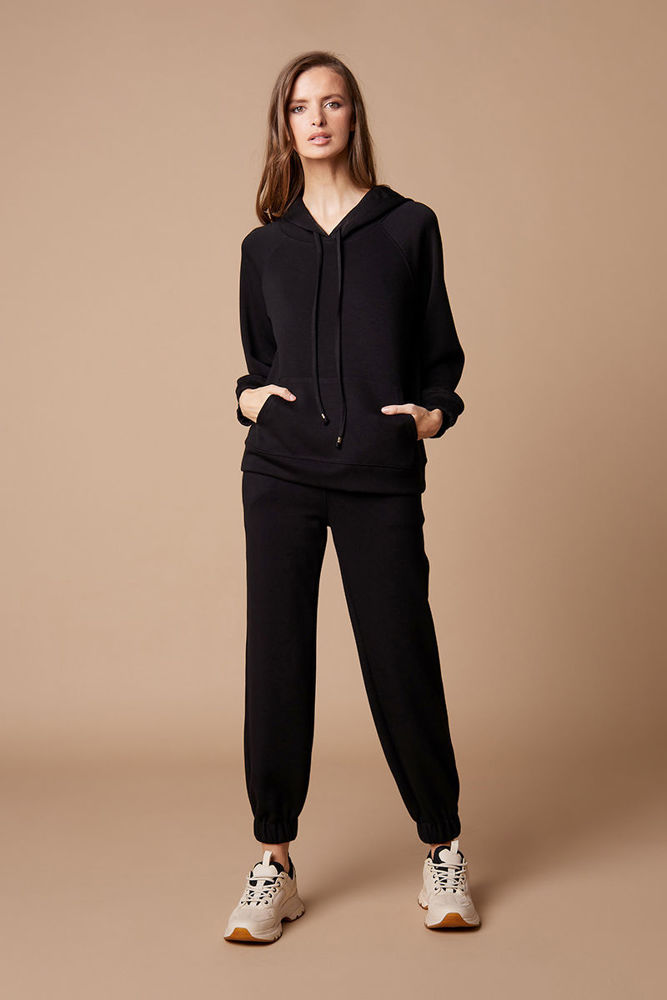 Picture of Tracksuit top with hood and outer pocket BLACK