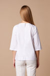Picture of Cotton blouse with pleats WHITE