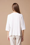 Picture of V-neck blouse in a lovely fabric ECRU
