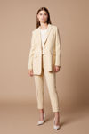 Picture of Long jacket in elastic diagonal VANILIA