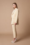 Picture of Long jacket in elastic diagonal VANILIA