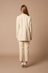 Picture of Long jacket in elastic diagonal VANILIA