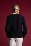 Picture of Blouse in a lovely natural fabric BLACK
