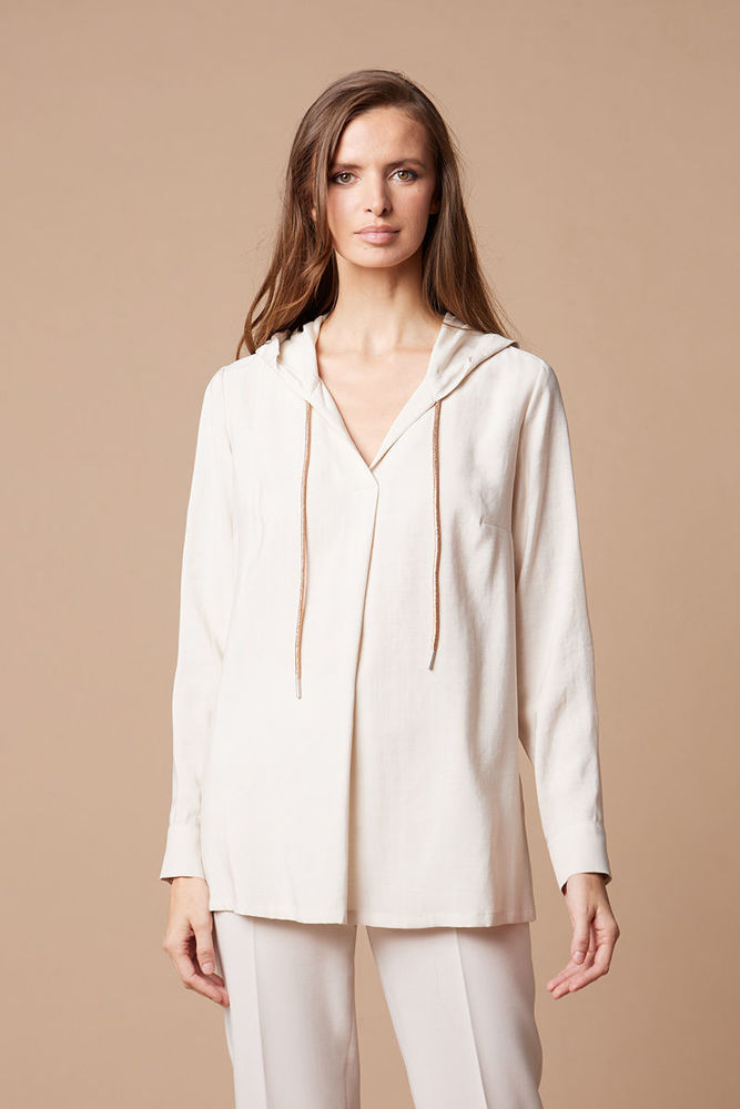 Picture of Sports viscose top with hood VANILIA
