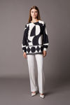 Picture of V-neck blouse cotton BLACK