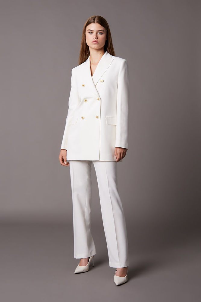 Picture of Long criss-cross jacket ECRU