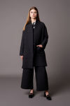 Picture of long jacket in soft quilted fabric BLACK