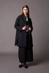 Picture of long jacket in soft quilted fabric BLACK