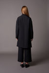 Picture of long jacket in soft quilted fabric BLACK