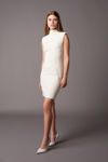 Picture of Stylized dress with stand-up collar BEIGE