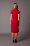 Picture of Japanese look dress in crepe elastic RED