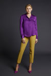 Picture of Classic viscose satin straight line shirt MAUVE