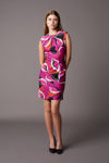 Picture of Dress stylized with accented raws FUCHIA