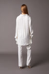 Picture of Oversized jacquard floral viscose shirt ECRU