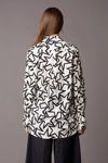 Picture of Oversized shirt in star printed cotton VANILIA