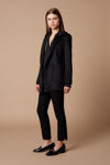 Picture of A-line sports jacket in stretch suede BLACK