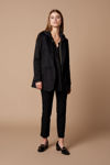 Picture of A-line sports jacket in stretch suede BLACK