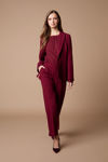 Picture of Straight-leg trousers in crepe stretch BORDEAUX