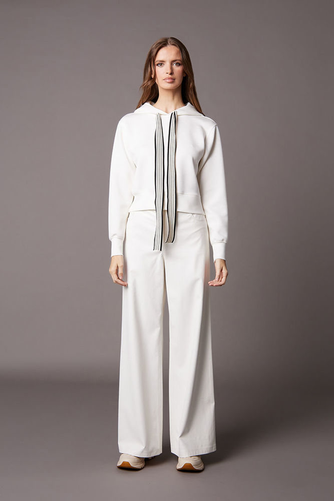 Picture of Cropped sweatshirt with hood ECRU