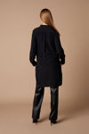Picture of Long shirt in fine fine crepe BLACK