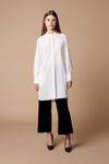 Picture of Long shirt in fine fine crepe ECRU