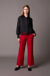 Picture of Red cropped trousers in heavy crepe RED