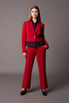 Picture of Red cropped trousers in heavy crepe RED