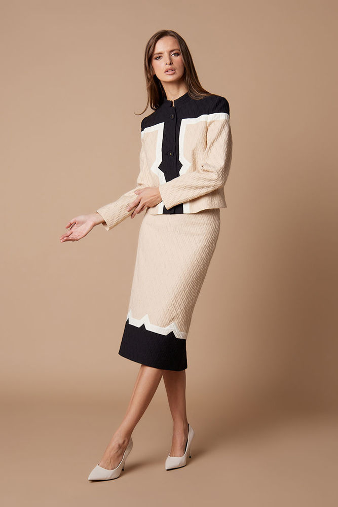 Picture of Three color haute couture jacket BEIGE