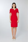 Picture of New dress styled in elastic crepe RED