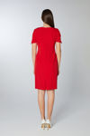 Picture of New dress styled in elastic crepe RED
